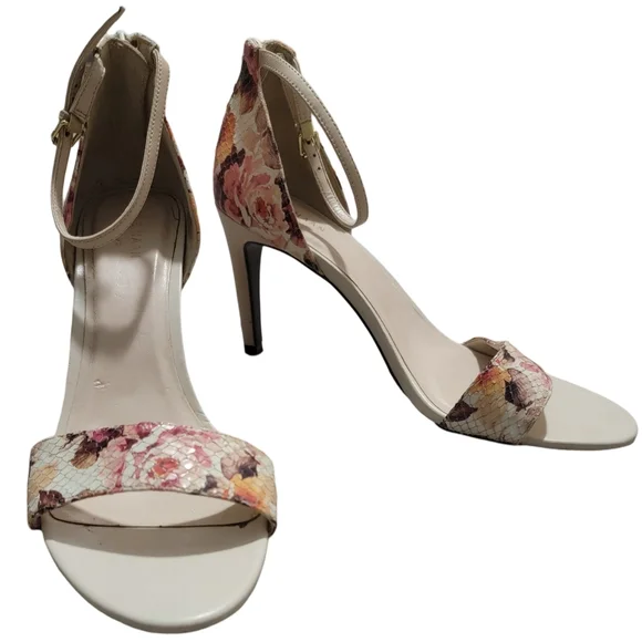 Cole Haan Grandos Womens Size 9 Floral Ankle Strap 3.5" Stiletto Heels Gorgeous - Picture 16 of 16
